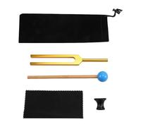 Complete 432Hz Tuning Fork Set with Carry Bag, Gold Design, Tool Design, For Post-Meditation Relaxation