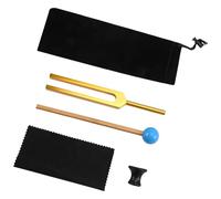 Complete 432Hz Tuning Fork Set with Carry Bag, Gold Design, Tool Design, For Post-Meditation Relaxation