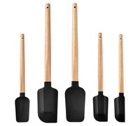 Complete 5 Piece Silicone Spatula Set with Wooden Handle