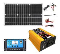 Complete 6000W Solar Power Kit with Inverter, 18W Solar Panel and Dual Inverter: Best Outdoor Charging Solution (Unique Colour)