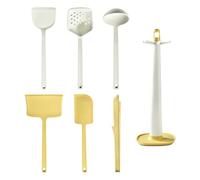 Complete 7 Piece Silicone Utensil with Spatula Spoon Brush | Firm Hold Handle Silicone Cookware, Designed for Everyday Cooking, Strong Neat Design for Multiple Culinary Uses