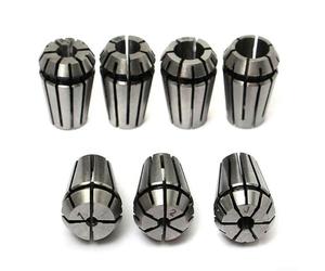 Complete 7Pcs ER11 Spring Collet Set Designed for CNC Milling, Lathe Tool Operations, and Engraving Work