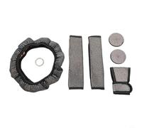 Complete 7PCS Rhinestone Car Interior Set Includes Steering Wheel Cover, Seat Belt Covers, and Coasters for a Glamorous Look (Colorful)