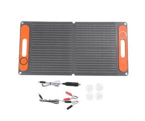 Complete 80W Solar Panel Kit 12V Foldable Monocrystalline Charger with USB Ports for Caravan Camping Hiking Fishing Off Grid System