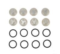 Complete 8pcs Motorcycle Brake Sight Glass Replacement Set 18mm Compatible with Most Brake Cylinders