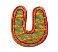 Complete Alphabet Available - Iron on Patches Adhesive Emblem Stickers Appliques, Size: 0 x 0 inches, Letters MQ Colorful/Blue:Buchstabe U 2.7 x 3.2 cm