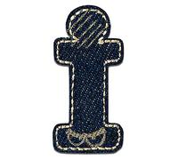 Complete Alphabet Available - Iron on Patches Adhesive Emblem Stickers Appliques, Size: 0 x 0 inches, Letters MQ Colorful/Blue:Buchstabe I 3.9 x 1.8 cm