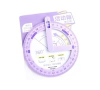 Complete Angles Visualization Tool Double Scale Marking Impacts Resistant Texture for Physics Math Curriculum Engineering Protractor Set