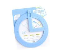 Complete Angles Visualization Tool Double Scale Marking Impacts Resistant Texture for Physics Math Curriculum Protractor