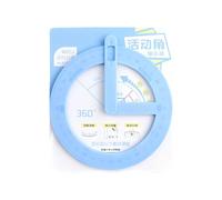 Complete Angles Visualization Tool Double Scale Marking Impacts Resistant Texture for Physics Math Curriculum Protractor