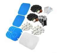 Complete Aquarium for media Kit for Fresh Salt Water Tanks Complete | Fits for jbl for combibloc II, includes carbon sponges rings, fresh saltwater safe, for easy swap design