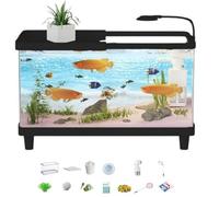Complete Aquarium Starter Kit | Beginner Fighter Fish Tray - Silent Decorative Jar Turtles and Aquatic Animals, Aquarium Office