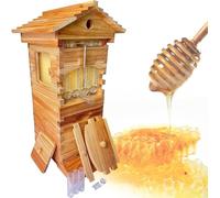 Complete Auto Flow Bee Hive Kit - Easy Beekeeping Supplies With Self-flowing Honey Frames, Wooden Beehive Boxes & Observation Window For Effortless Honey Harvesting