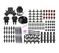 Complete Automatic Plant Watering Set 20 Rotating Sprinklers Hydroponic Adapters For Vegetable Patios Aeroponic Gardens Year Round Raised Bed Watering Solution