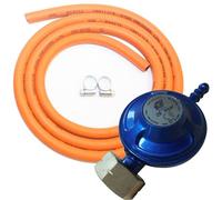 Complete BBQ Cooker Kit Butane Regulator Gas Hose Clips Heater Stove