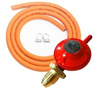 Complete BBQ Cooker Kit Propane Regulator Gas Hose Clips Heater Stove