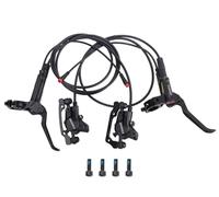 Complete Bike Hydraulic Disc Brake Set Front And Rear 800mm/1550mm MTB Aluminium Brakes Kit With IS/PM Adapter For BMX XC Trail E-Bike Fit 160mm Rotor