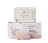 NEOM- Complete Bliss Scented Candle, Travel Size | Blush Rose, Lime & Black Pepper | Essential Oil Aromatherapy Candle | Scent to De-Stress,White,1101177