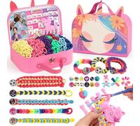 Complete Bracelet Making Kit, Arts and Crafts Jewelry Making Supplies Set for DIY Crafting for Kids 4-12 Years Old