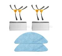 Complete Brush and Filter Cloth Set for For neatsvor forX500 Vacuum Cleaner Sweeping Robot to Improve Dust and Debris Removal from Various Floor Types (A)