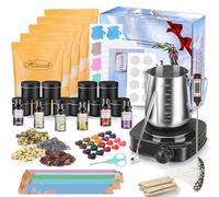 Complete Candle Making Kit with Wax Melt, Making Supplies, Crafts, and Gift for Kids, Beginners, Adults, Including 500W Electronic Stove, Wicks,