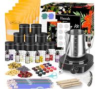 Complete Candle Making Kit with Wax Melter,Candle Making Supplies,DIY Arts&Crafts Kits Gift for Beginners,Adults,Including 500w Electronic Stove,Wicks,Wax,Rich Scents,Dyes,Melting Pot,Candle tins