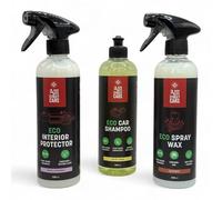 Complete Car Cleaning Kit - Car Detailing Kit with Car Shampoo, Spray Wax, Interior Cleaner, Wash Mitt & Chamois Drying Towel - Full Car Care Accessories Set for Interior & Exterior Cleaning