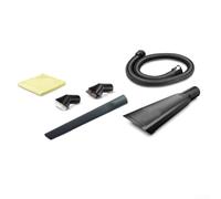 Complete Car Vacuum Attachment Set for Karcher Home Garden Models, 1.5m Hose, Crevice Nozzle, Dual Brushes and Polishing Cloth