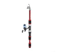 Complete Carbon Fiber Telescopic Fishing Rod For Combo, Includes Reel, Full Gear Set, and Fishing Bag, Lightweight and Suitable for Different Fishing Methods (Red Set)