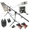 Complete Carp Fishing Set, 12ft 2PC Rod Reel Kit with Alarm, Rod Pod, Bait Tools and Tackle