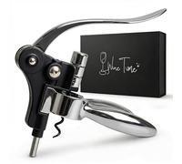 Complete Corkscrew Wine Opener Set With 7 Essential Accessories - Luxury Corkscrew Wine Opener Set for Effortless Uncorking & Wine Preservation - The most Elegant Wine Opener Gift Set (Pure Silver)
