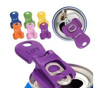 Complete Cover Easy Tab Opener 6 Pack - Beverage Barricade Can Covers with Integrated Drink Can Opener, Leakproof Soda Beer Can Protector Caps to Prevent Dust, Bees & Bugs