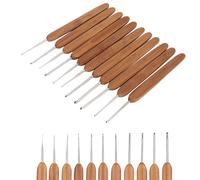Complete Crochet Hook Set for Beginners, 11 Sizes Bamboo Hooks 0.5mm to 3mm with Portable Case - Ergonomic Knitting Needles Kit for Comfortable Handcrafting
