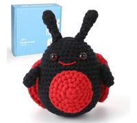 Complete Crochet Kit for Beginners - Ladybug Crochet Kit, Include Video Tutorial, Instruction, Soft Yarn, Birthday Gift for Adults