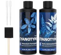 Complete Cyanotype Kit, Cyanotype Sensitizer Set for Sun Printing, Solar Sun Print Kit for Photographic Process Projects on Fabric and Paper, Ideal Blue Prints Sensitizer for Beginners & Artists