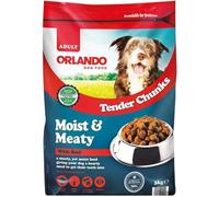 Complete Dog Food - 3kg | Tender Chunks | Adult Dog Dry & Moist Mix | 100% Complete Nutrition (1x, Beef)