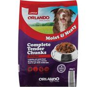 Complete Dog Food - 3kg | Tender Chunks | Adult Dog Dry & Moist Mix | 100% Complete Nutrition (1x, Tender Chunks with Beef)