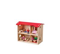 Complete Dolls House Bigjigs Toys Red One Size
