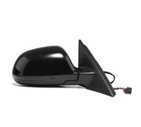 Complete Door wing Mirror Car Electric Folding Rearview Mirror Assembly For A6L C6 2009-2012 Auto Heating With Light Memory Side Door Mirror Assembly(Black,6 Wires Right)