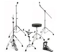 Complete Drum Hardware Pack by Gear4music with Stands Pedal & Stool