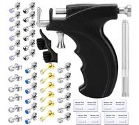 Complete Ear Piercing Kit with Professional Piercing Gun, 36 Pairs of Diamond Stud Earrings, and Sanitizing Alcohol Pads for Salon and Home Use Professional Ear Piercing Kit