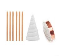 Complete Electroculture Set Featuring Pure Copper Coil, Wood Stakes And For Mold Tool To Boost Vegetable And Flower Vitality Organically(small)