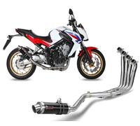 H.055.LXB - Full Exahust System Mivv GP STEEL BLACK HONDA CB/CBR 650 F