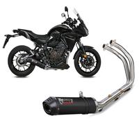 Mivv Complete Exhaust Oval Carbon Carbon Cap YAMAHA TRACER 700 GT 2016 > 2020