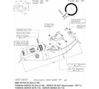 Handmade Silencer TT Leovince Complete 4054 Fits Yamaha YQ 50 1997-2012