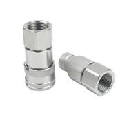 Complete FF flat hydraulic quick coupler with valve for NPT14 38 12 34, designed for reliable connections in hydraulic equipment and machinery (((G1))