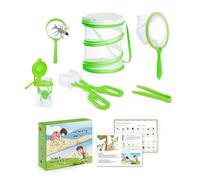 Complete Fly Trap, Outdoor Children Catching Tools, Net with Telescopic Handle, Educational Science Kit, Adventure Gear with Air Holes, Creature Discovery Set for Park 19.5x18.2x6.3cm