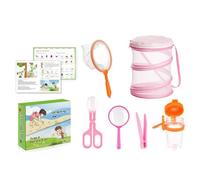 Complete Fly Trap, Outdoor Children Catching Tools, Net with Telescopic Handle, Educational Science Kit, Adventure Gear with Air Holes, Creature Discovery Set for Park 19.5x18.2x6.3cm