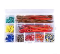Complete For Jumper Wire Breadboard Set with 840 Wires, For Alligator Clips and Tweezers in a Transparent Storage Box for DIY Electronics