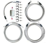 Complete Fuel Line Kit Compatible With 1999-2003 For Chevrolet For Silverado For Gmc For Sierra 1500 2500 3500 For Braided Steel Hose Replaces Oe 819-840 15043857 15765803 Includes Filter Clamps Bolts